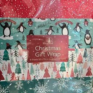 Christmas Wrapping Gift Wrap 16 Sheets 50cm x 70cm