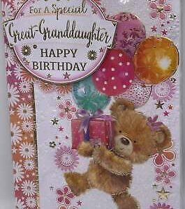 For a Special Great-Granddaughter Happy Birthday (Greeting Card)