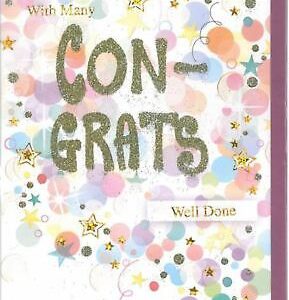 With Many Congrats Well Done (Greeting Card)