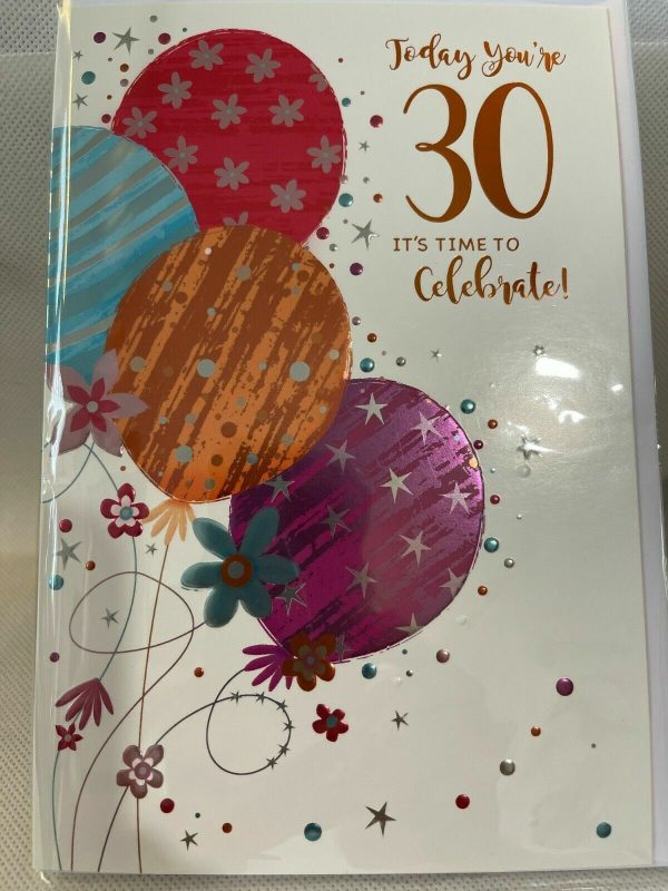Today You're 30 It's time to celebrate! (Birthday/Greeting Card) - Image 2