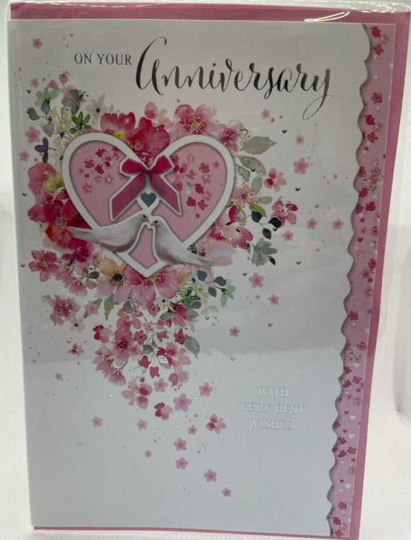 On Your Anniversary, With Very Best Wishes  (Greeting Card) - Image 2