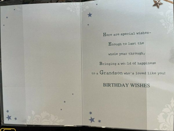 Just for you Grandson Happy Birthday  (Greeting Card) - Image 2