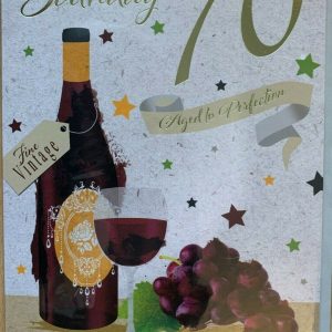Happy Birthday 70 Aged to Perfection (Birthday / Greeting Card)