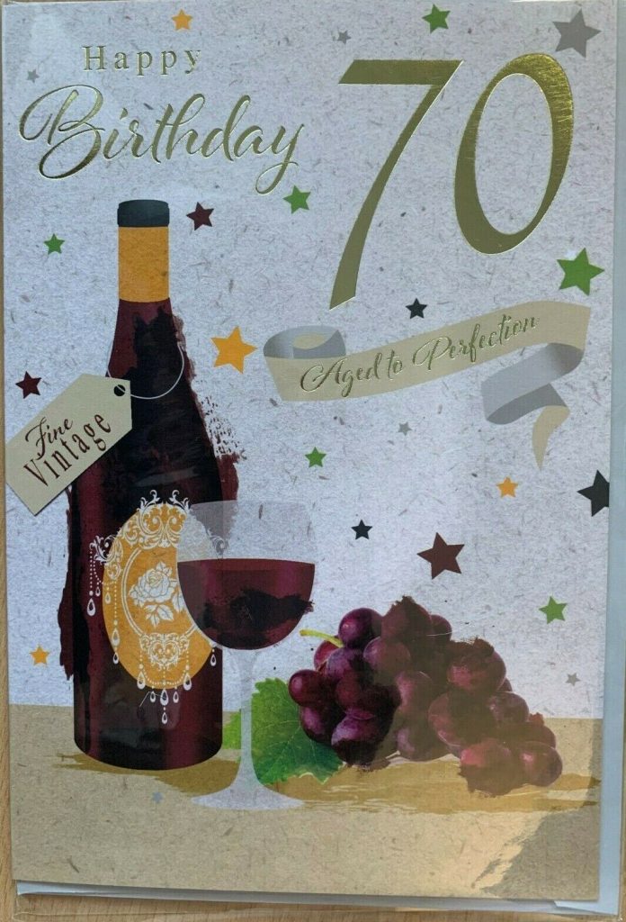 Happy Birthday 70 Aged to Perfection (Birthday / Greeting Card)