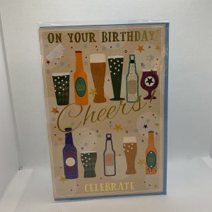 On Your Birthday, Cheers! Celebrate   (Greeting Card)