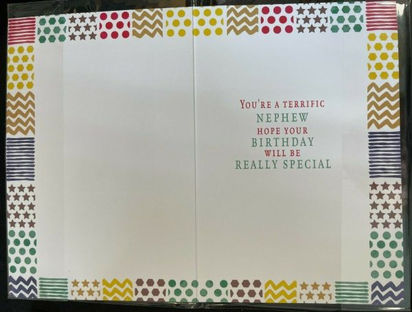 Just for you Nephew Happy Birthday  (Greeting Card) - Image 2