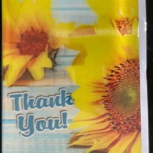 Thank You! 3D Card (Sunflowers) (Greeting Card)