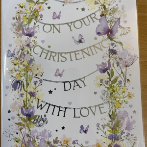 On Your Christening Day With Love  (Greeting Card)
