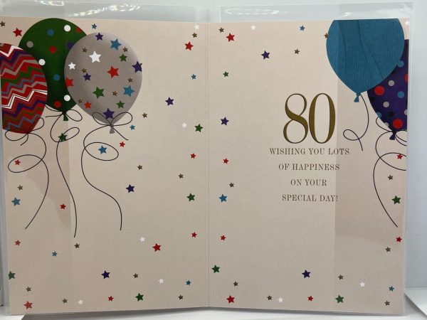 You Are 80 Happy Birthday (Birthday Greeting Card) - Image 2
