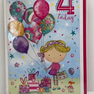 Happy Birthday 4 Today (Greeting Card)