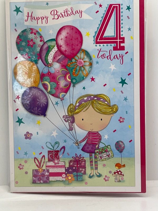 Happy Birthday 4 Today (Greeting Card)
