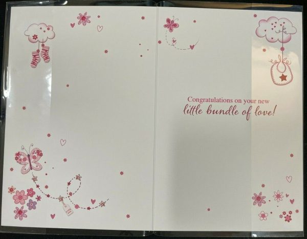 You have a Beautiful Baby Girl  (New Baby Congratulations Greeting Card) - Image 2