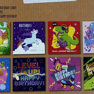 Pack of 8 square Children's Birthday Cards (Birthday Greeting Cards)