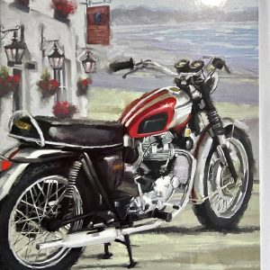 Blank Birthday Card - Motorcycle (Birthday Greeting Card)