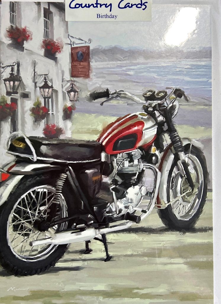 Blank Birthday Card - Motorcycle (Birthday Greeting Card)