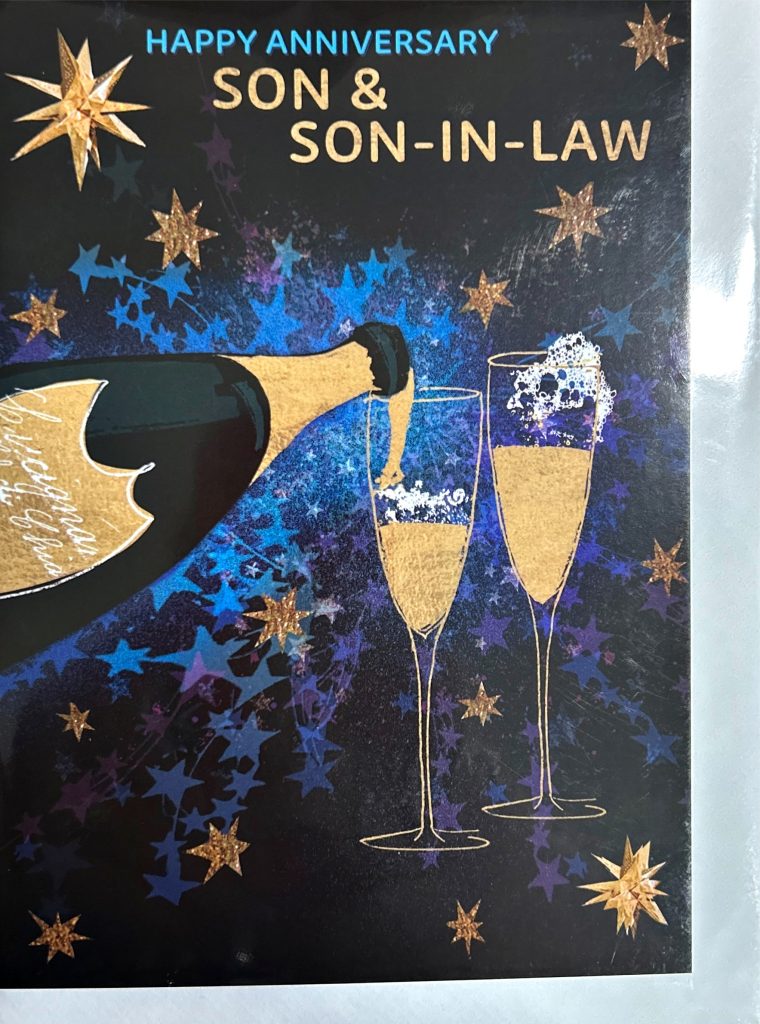 Happy Anniversary Son & Son-In-Law (Anniversary Greeting Card)