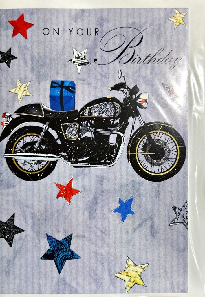 On Your Birthday - Motorcycle (Birthday Greeting Card)